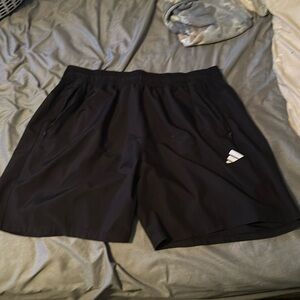 black adidas shorts